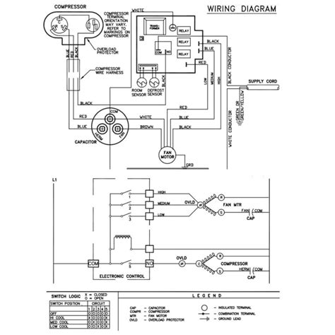 friedrich air conditioner wiring diagram 